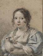 Simon Vouet Portrait of Angelique Vouet oil